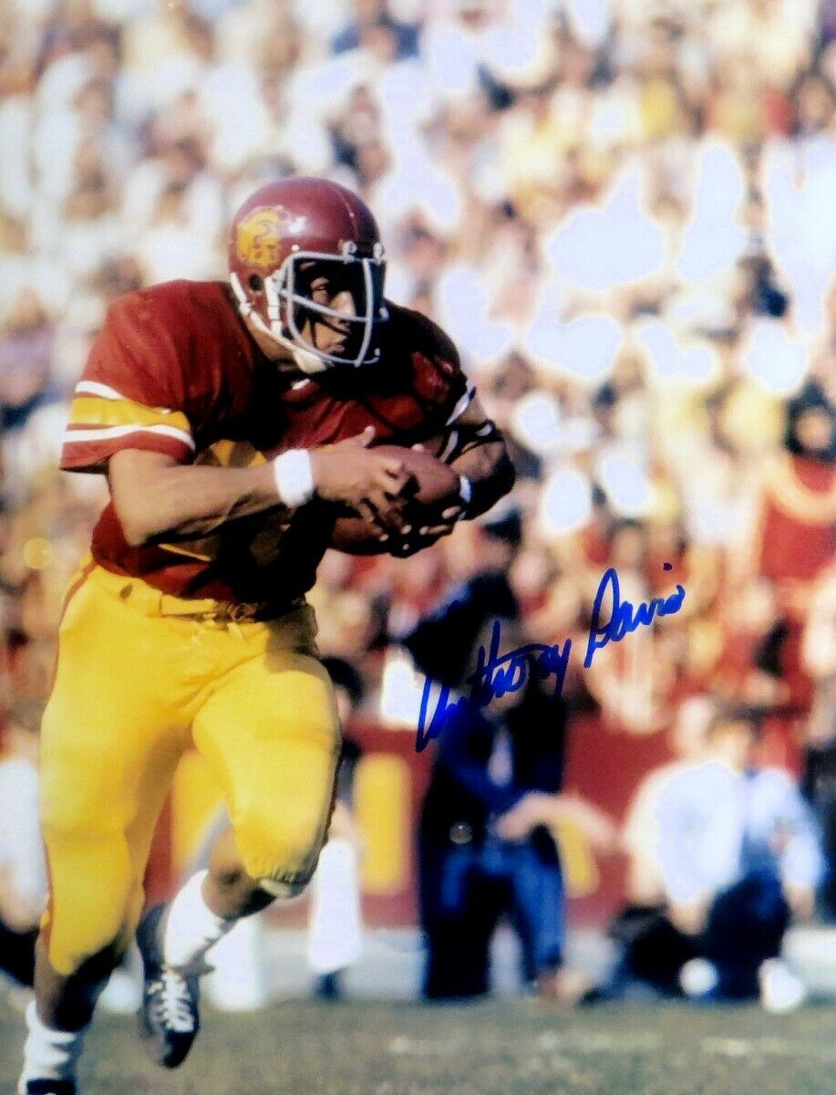 Anthony Davis Autographed 11X14 Photo Poster painting USC Trojans Legend Running Action w/COA