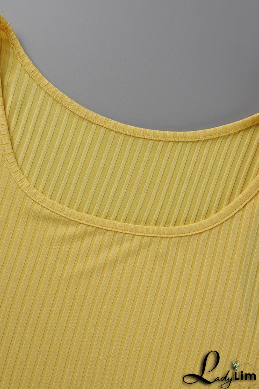 Golden Yellow Casual Print Patchwork U Neck Sleeveless Three Pieces