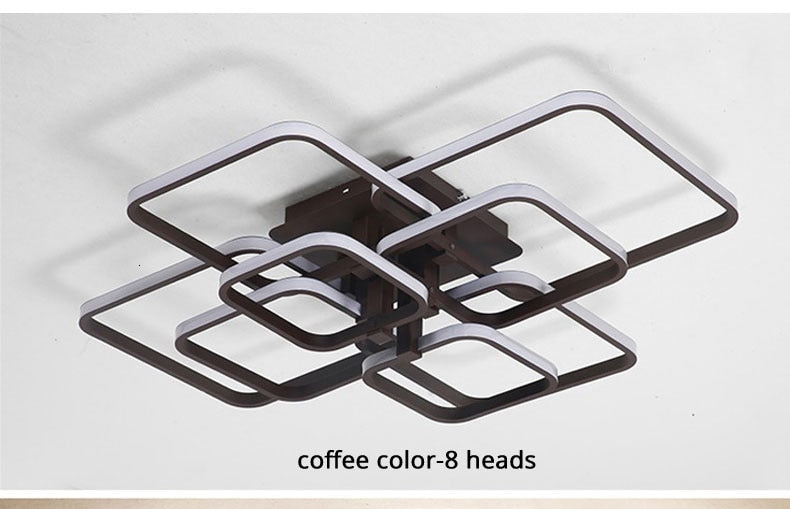 Square Circel Rings Ceiling Lights For Living Room Bedroom Home Modern ...