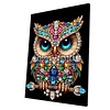 Eule speziell geformtes DIY-Gro&szlig;es Diamant-Malset mit Rahmen 11,81x15,75 Zoll