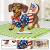 Independence Day Acrylic Diamond Painting Tabletop Ornaments Kit (Dachshund)