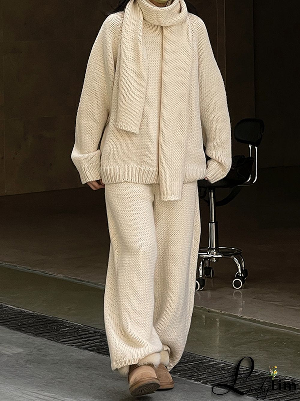 Casual Loose Wide Leg Solid Color Pants