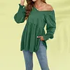Gioiacombo&trade; Nuovo top a vita alta a maniche lunghe con scollo a V
