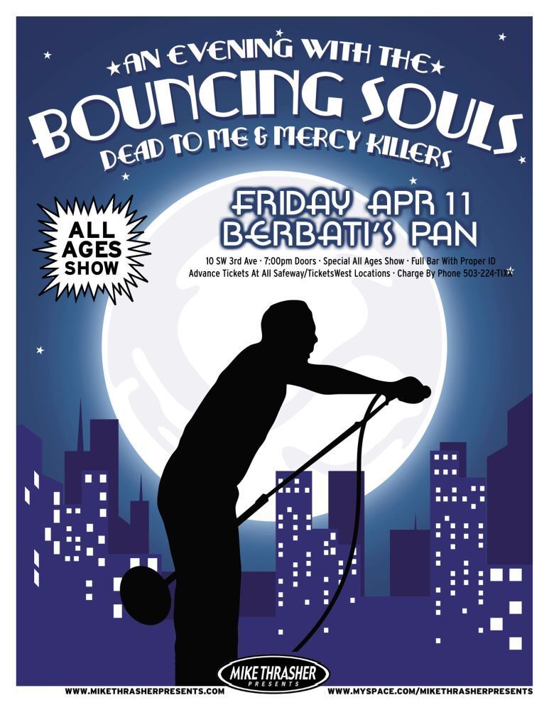 BOUNCING SOULS 2008 Gig POSTER Portland Oregon Concert