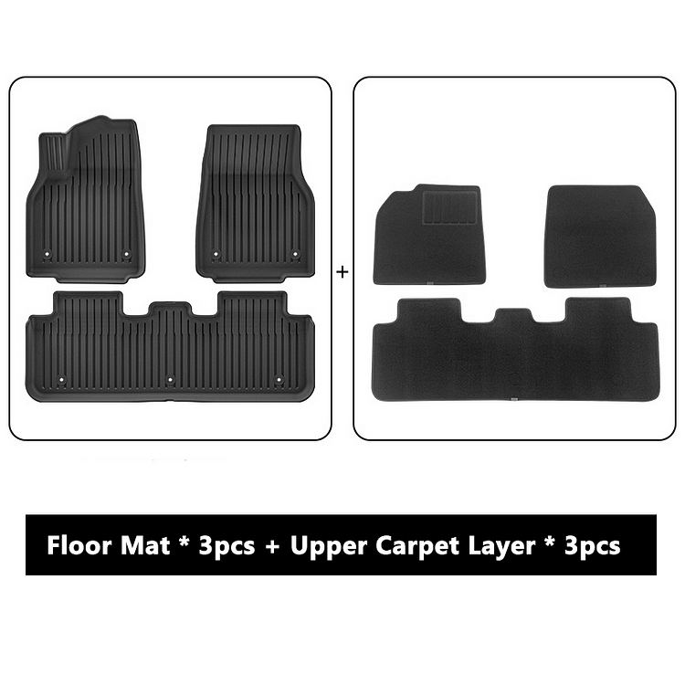 Tesla Model 3/Y TPE Floor Mats Premium All Weather Anti-Slip Waterproof Floor Liners | Teslasy