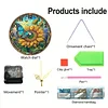 Butterfly Sunflower DIY Acrylic Diamonds Painting Clocks Bedroom Decor Pendant Hanging Kit