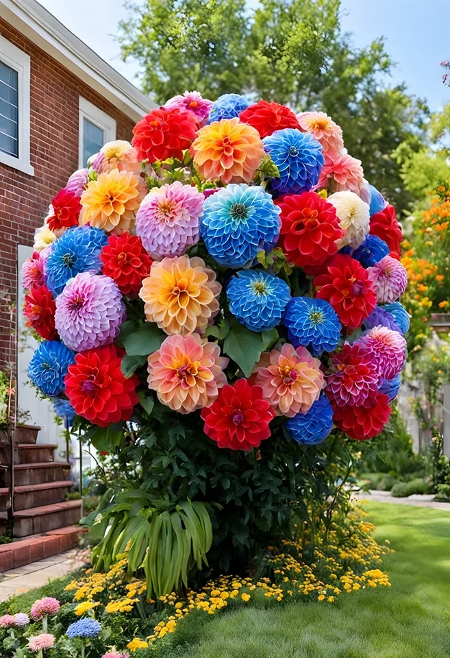 💐Rainbow Double Dahlia Seeds