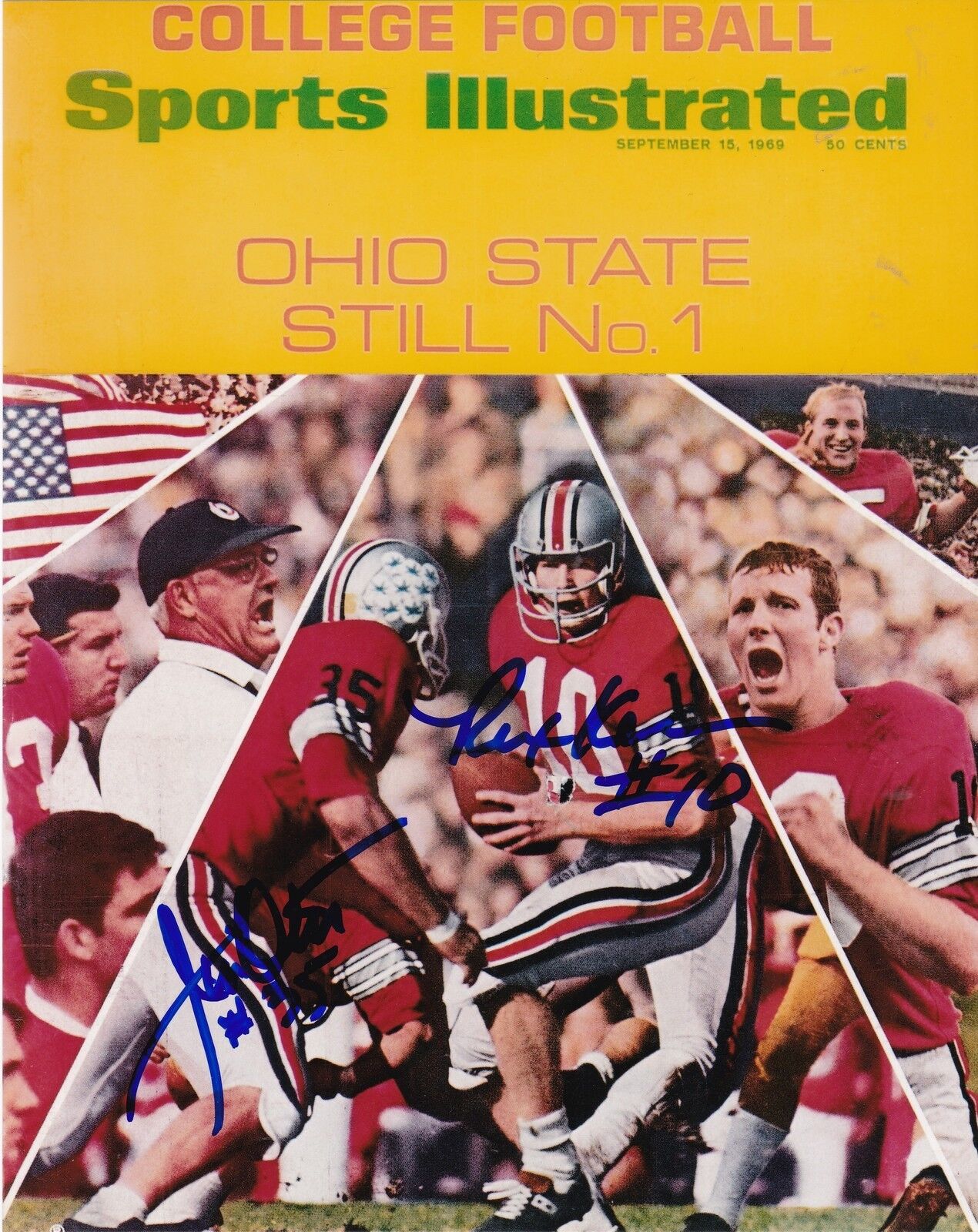 REX KERN / JIM OTIS OHIO STATE BUCKEYES SPORTS ILLUSTRATED COVER SIGNED 8x10