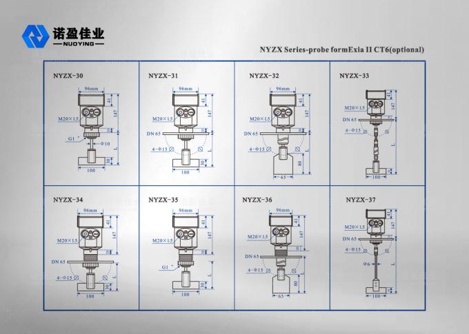 220Vac Rotary Paddle Level Switch IP67 Multiple Blade Rotary Paddle Sensor 0