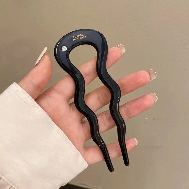 U-shaped Hairpin Women’s High-end Antique Style New Chinese Style Hair Hair Hairpin Headwear Simple Modern Daily Fixed Hairpin