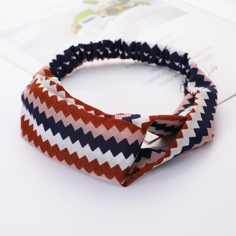 Women’s Lady Polka Dots Flower Cloth Hair Band