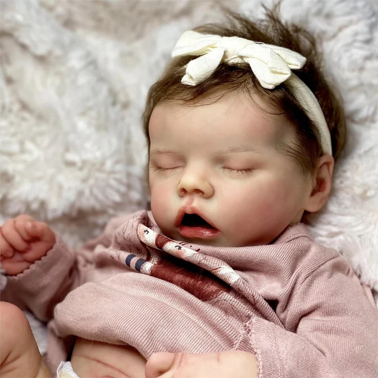  [Heartbeat💖 & Sound🔊] 17" Super Lovely Named Alicsa Sleeping Newborn Reborn Baby Doll Girl - Reborndollsshop®-Reborndollsshop®