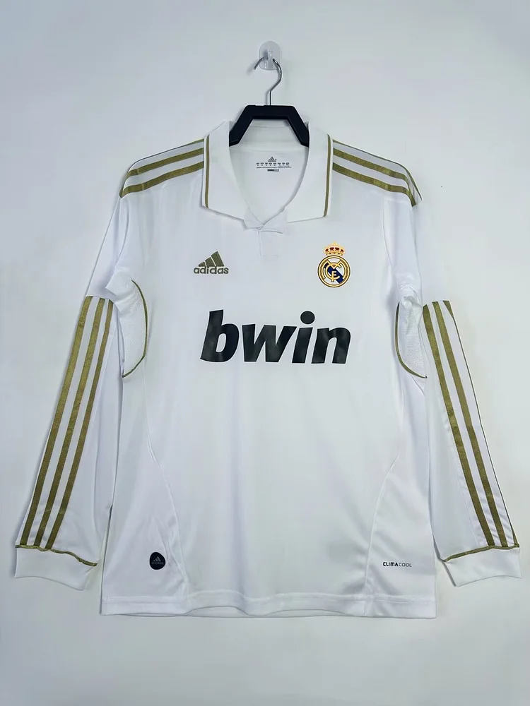 2011-12 Real Madrid Home Long Sleeve Retro Jersey