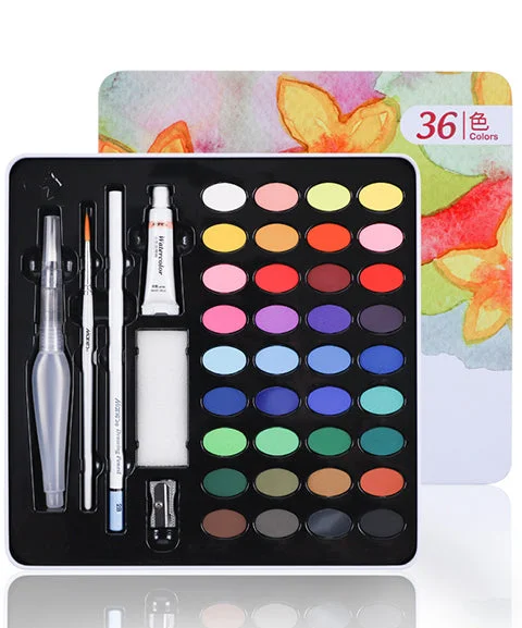 36 Colors Watercolor Paint Set-Himinee.com
