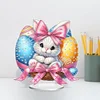 (US Only)2D Flat Easter Bunny Egg DIY Double-Sided Diamond Painting Desktop Decorations