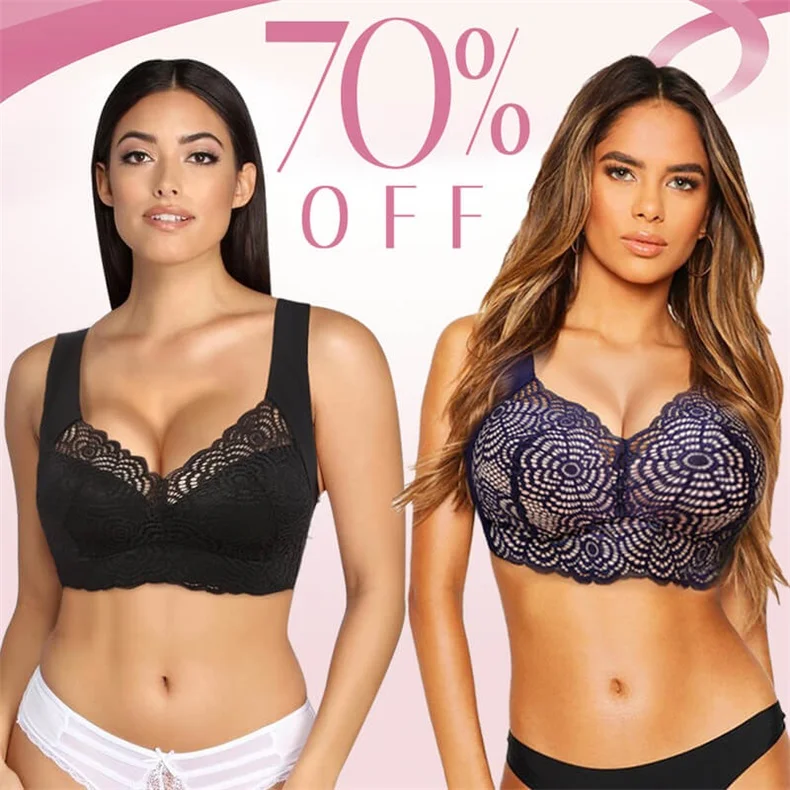 ExSecret Bra Ultimate Lift Stretch Full-Figure Seamless Lace Cut-Out Bra