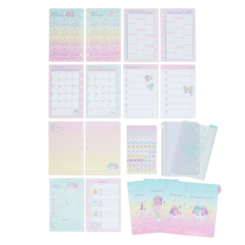 2023 - 2024 Little Twin Stars Agenda Refills for FF Pocket Organiser PINK & RED Sanrio Japan Planner Setup A Cute Shop - Inspired by You For The Cute Soul 