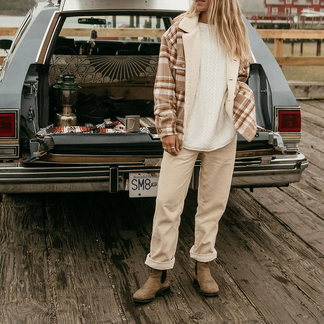 Women's Casual Vintage Corduroy Trousers-inspireuse