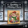 (25x25cm)DIY Pearl Painting Xmas Framed Handmade Pearl Material Art Kit Living Room Decor