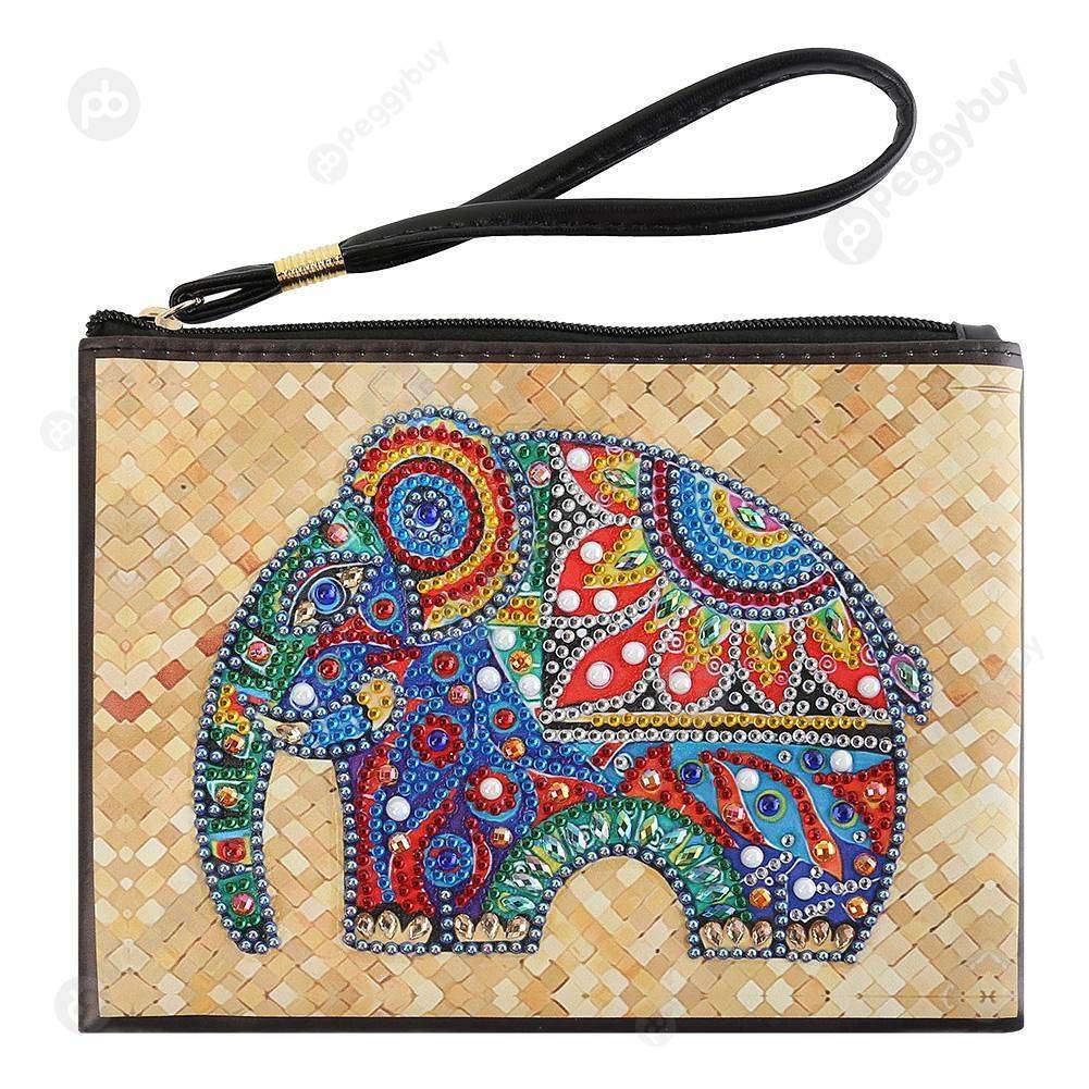 

Elephant-DIY Creative Diamond Wristlet Bag, 501 Original