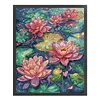 Water Lily Full Stamped Cross Stitch 14CT 2-Strand 33x41cm Backstitch