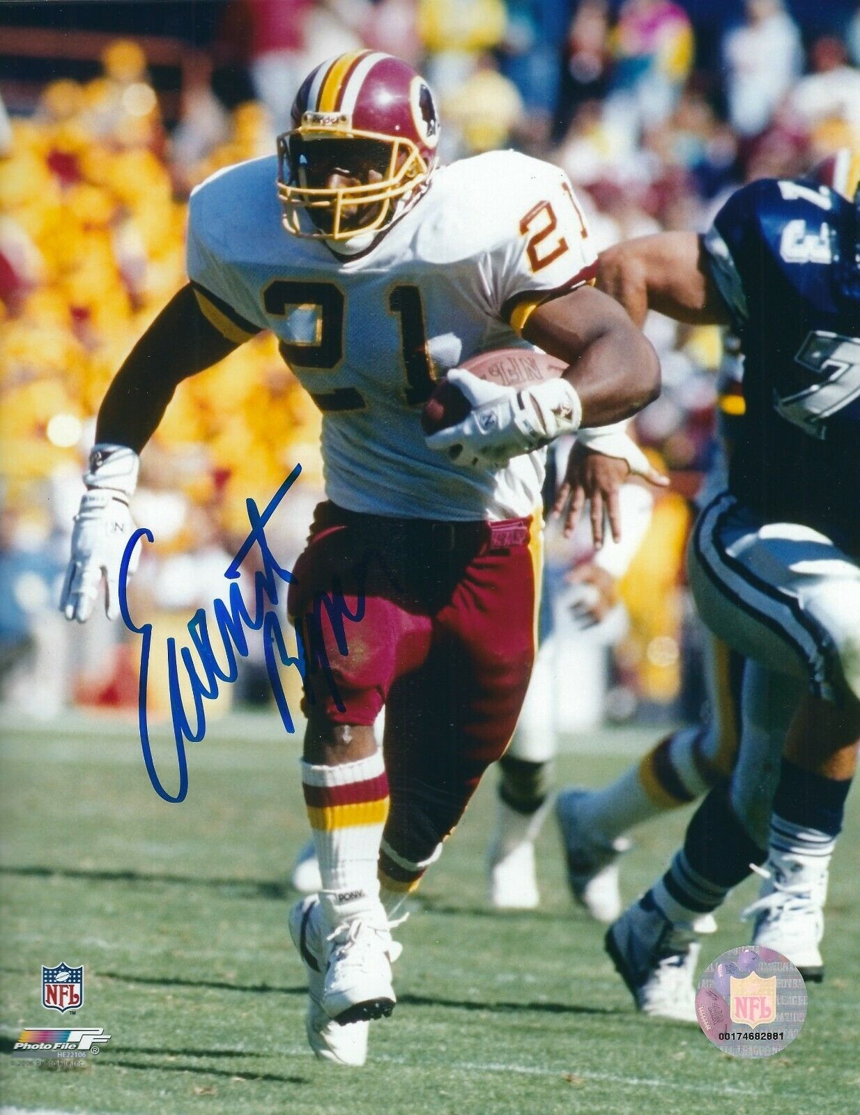 Signed 8x10 EARNEST BYNER Washington Redskins Autographed Photo Poster painting - w/COA