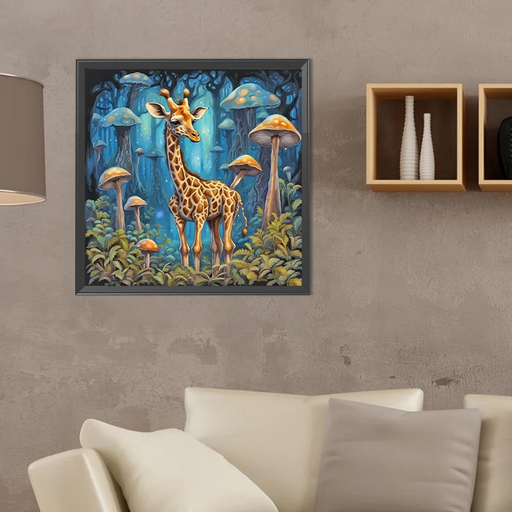 Diamond Painting - Full Round Drill - Giraffe(Canvas|40*40cm)