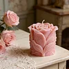 Rose Bud Candle Silicone Mould DIY Flower Aromatherapy Candle Mould Reusable Handmade Soap Silicone Moulds for Valentines Day Wedding Handicraft Souvenir (Valentine Day B)