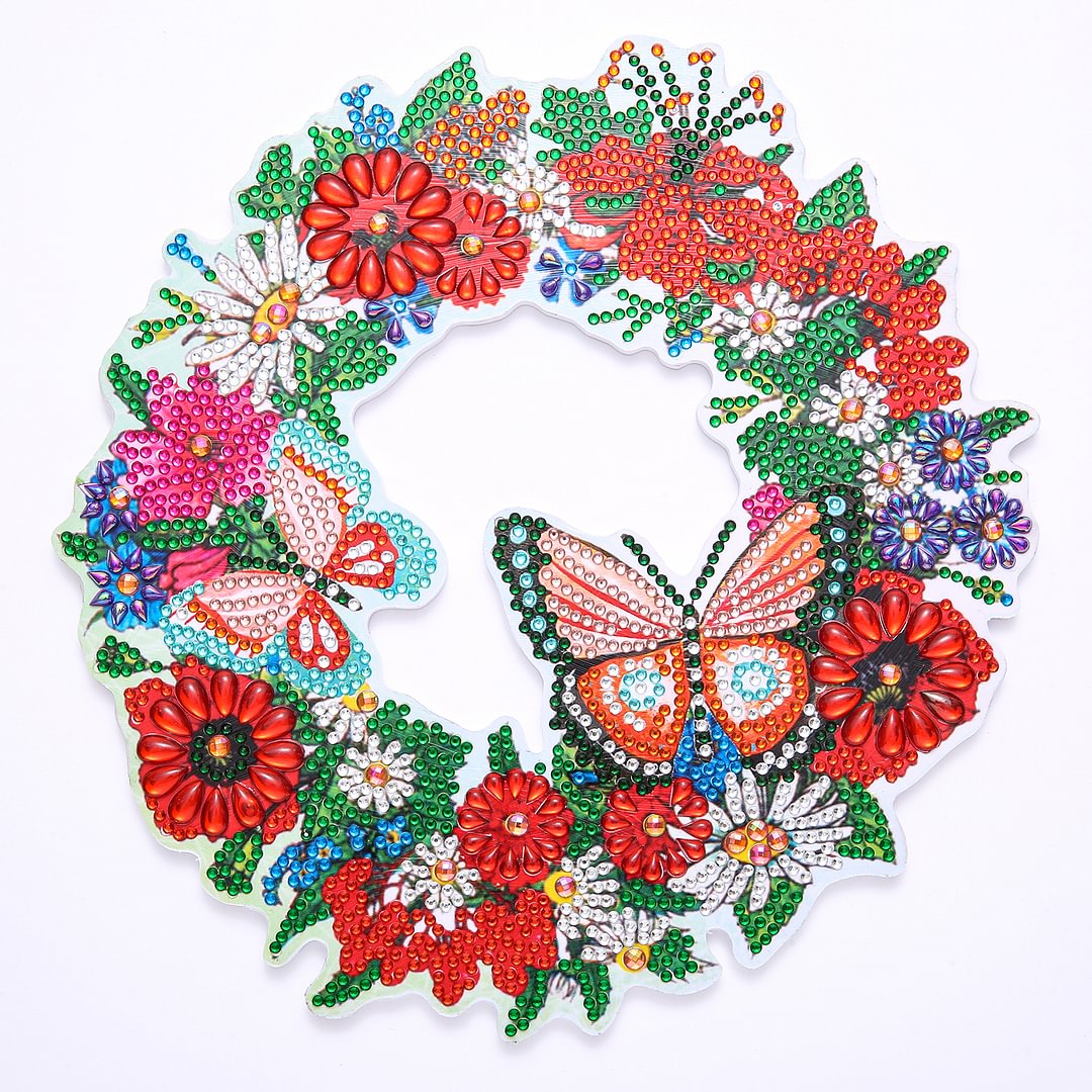 Diamond Paint Crystal Art Wreath - Butterfly