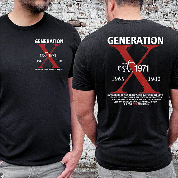 Custom Year Generation X New Version Printing T-shirt/Hoodie