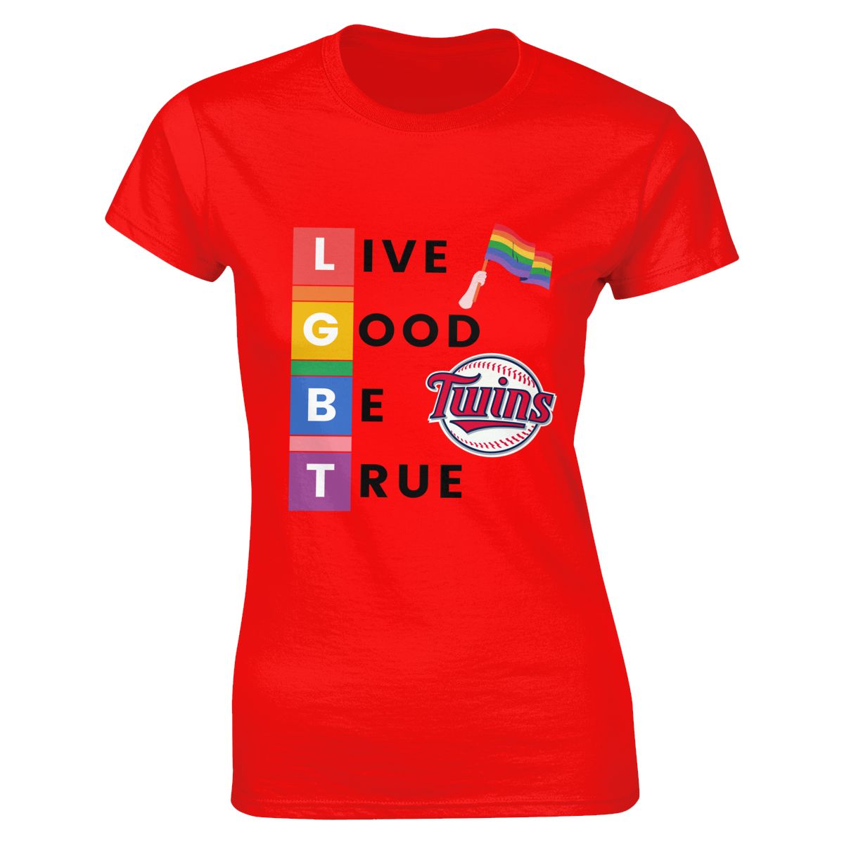 Minnesota Twins LGBT Pride Women's Short-Sleeve Cotton Tee