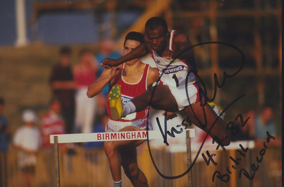 Kriss Akabusi Hand Signed Photo Poster painting 12x8