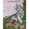 >SALE<Full Embroidery Eco-cotton Thread 11CT Printed White Tiger Cross Stitch 52x65cm