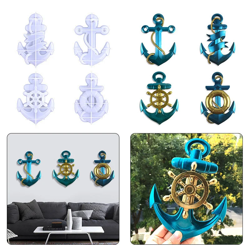 3D Boat Anchor Wall Hanging Resin Mold