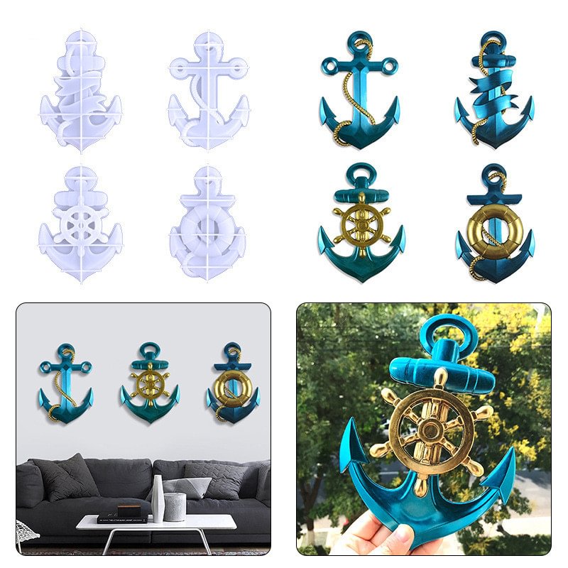 3D Boat Anchor Wall Hanging Resin Mold