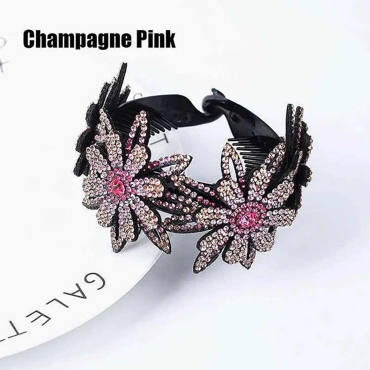 Rhinestone Hair Bun Claws Holders
