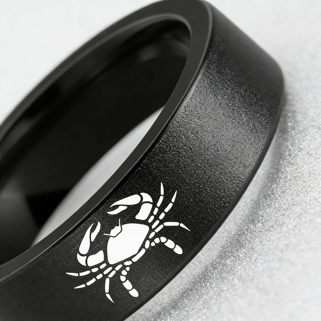 Wedding Fashion Cancer Tungsten Rings and Flat Black Band Edge Comfort Fit for Men and Women 4MM 6MM 8MM