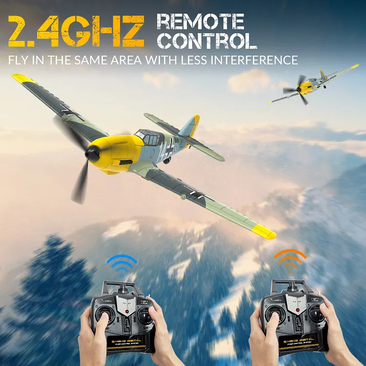 VOLANTEXRC BF109 Warbird 4ch RTF Remote Control Airplane for Beginners ...