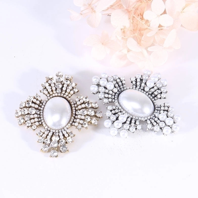 Pin Pearl Alloy Inlay Rhinestones Women’s Brooches