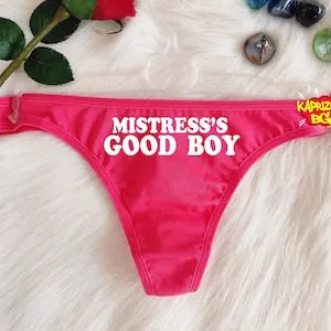 Mistress Good Sissy Thong, Sissy Boy Panties,Lingerie For Sissies,Cuckold  Lingerie,Sexy Sissy Panties ,Naughty Femboy Thong,Submissive Panty