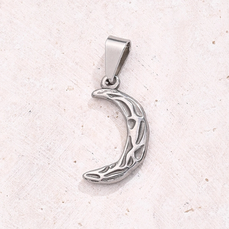 1 Pc/Package 21.5X 17mm 21x13mm 22×15.5mm 7x3mm 304 Stainless Steel U Shape Moon Simple Polished Jewelry Accessories Pendant