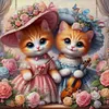 (Multi-Style) Flowers Cats-11CT Stamped Cross Stitch 50*50cm/19.69*19.69in tapestrymarket