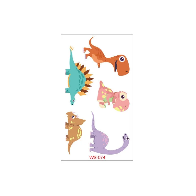 New dinosaur tattoo stickers waterproof children cute cartoon tyrannosaurus pterosaur animal party toy tattoo stickers
