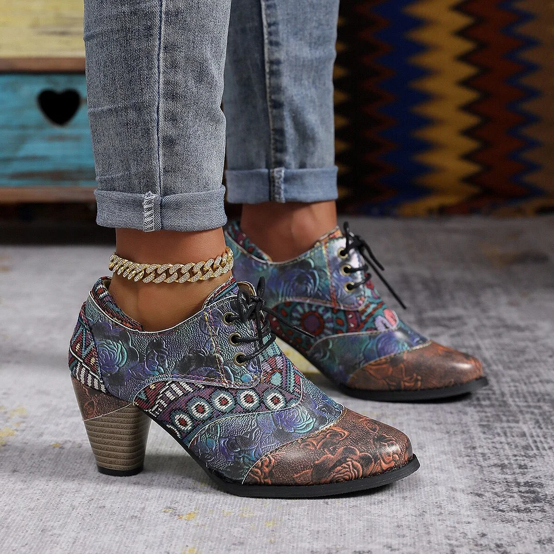 Yyvonne Autumn And Winter New Women's Boots Rough High And Martin Boots British Style National Style Women Boots