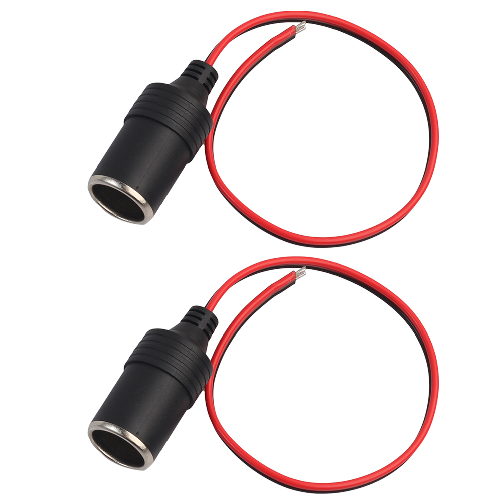 

2Pcs 12V 10A Max120W Car Cigarette Lighter Charger Cable Female Socket Plug, 501 Original