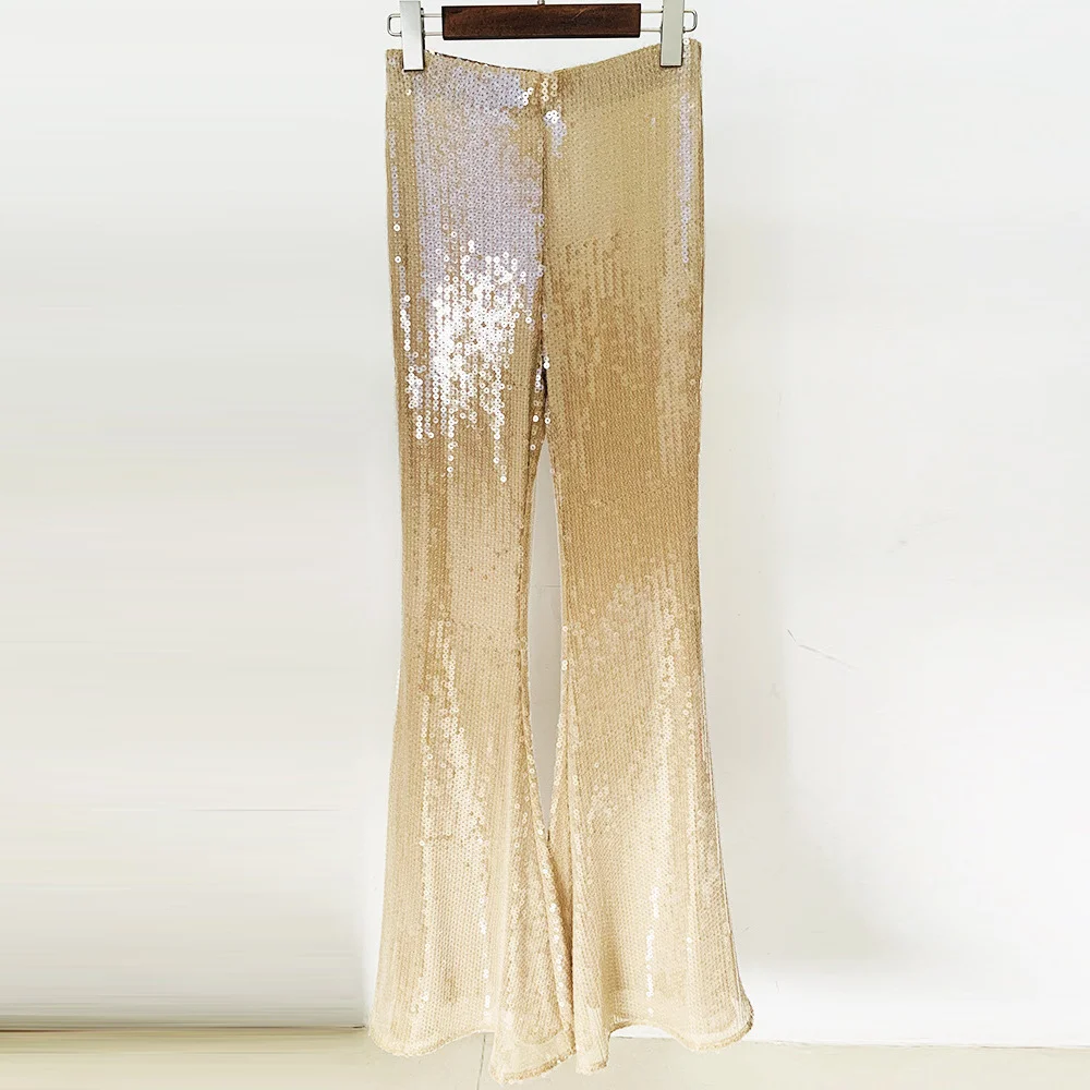 Nigikala Nigikala New Star Fashion Open Fork Horn Sleeve Transparent Sleek Mesh Mesh Tau Thorn Trousers