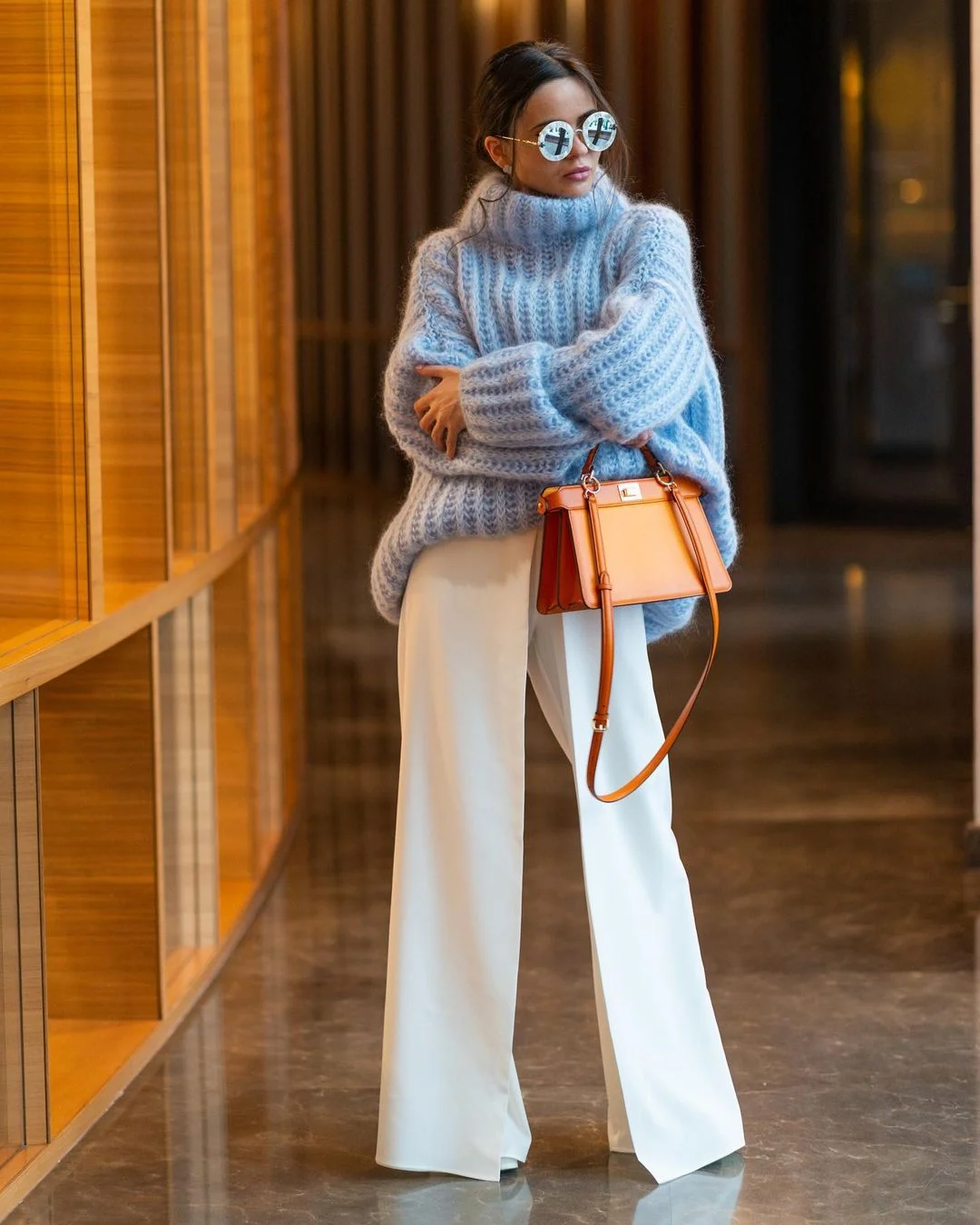 Brownm Winter Pullover Fluffy Long Sleeve Sweaters