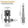 1/2in Car Scissor Jack Adapter & Chrome Vanadium Steel Drive Impact Wrench Tool
