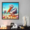 Diamond Painting -DIY Round Drill Seaside Pelican(40x40cm)