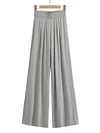Empire Loose Solid Color Yoga Dance Wide-Leg Pants